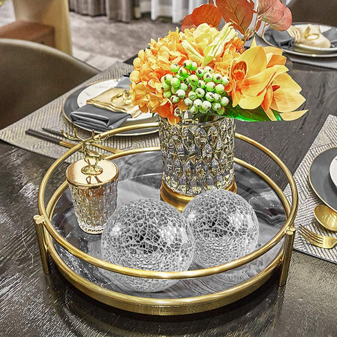 Adore the Decor™ Decorative Mosaic Glass Silver Sphere Orb Ball
